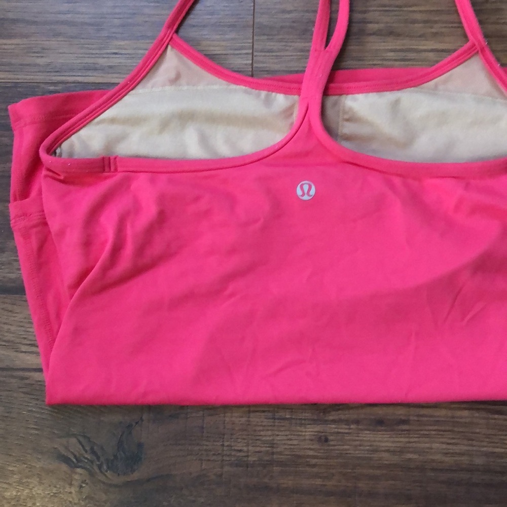 Lululemon POWER Y tank 8 hot pink